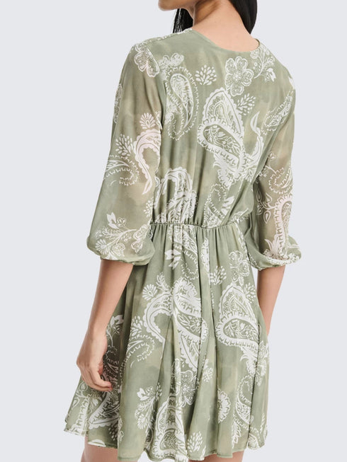 Abito corto incrocio paisley Two Way